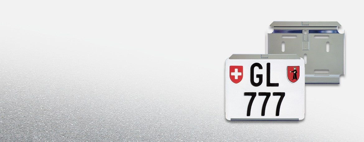 SwissSpeedy Nummernschildhalter für Motos, Autos und Mofa/E-Bike
