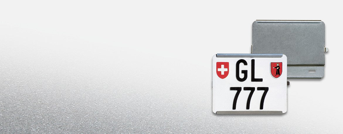SwissSpeedy Nummernschildhalter für Motos, Autos und Mofa/E-Bike